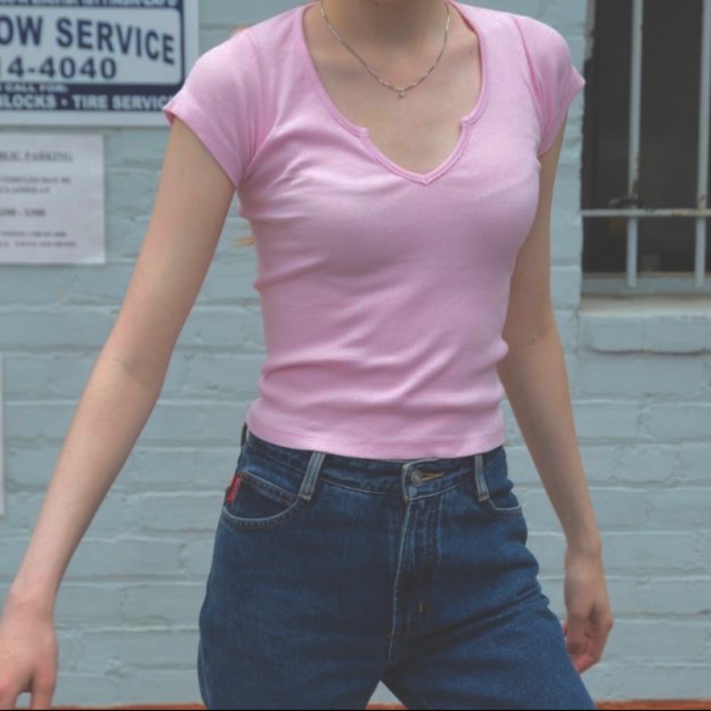 Brandy Melville RICHIE top pastel pink